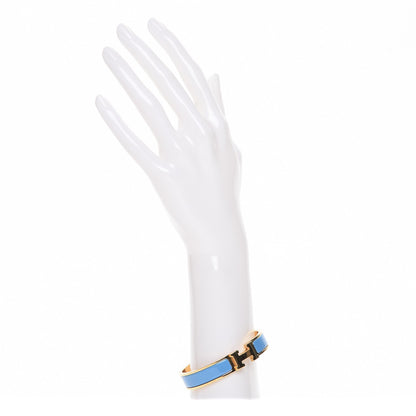 Hermes Enamel Narrow Clic Clac H Bracelet GM Bleu Indien 2 of 6