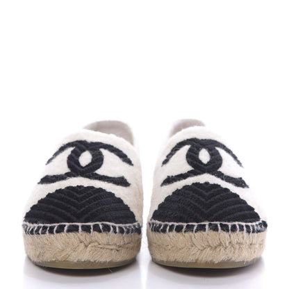 Chanel Wool CC Espadrilles 36 White Black 2 of 10