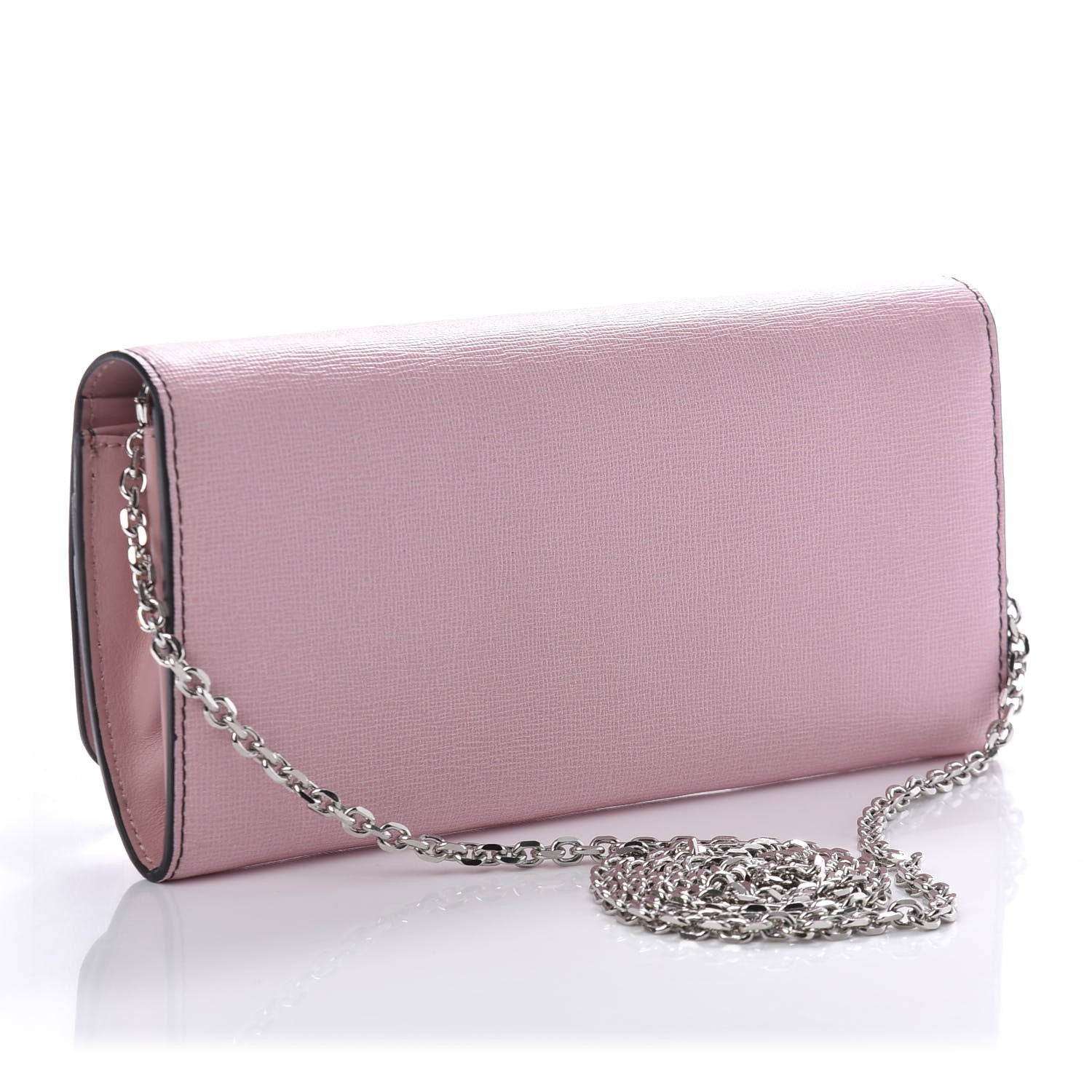Fendi Vitello Elite Century Hypnoteyes Studded Continental Wallet On Chain Bubblegum Multicolor 3 of 9