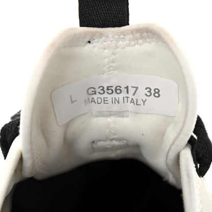 Chanel Velvet Calfskin Mixed Fibers CC Sneakers 38 Ivory Black 7 of 7