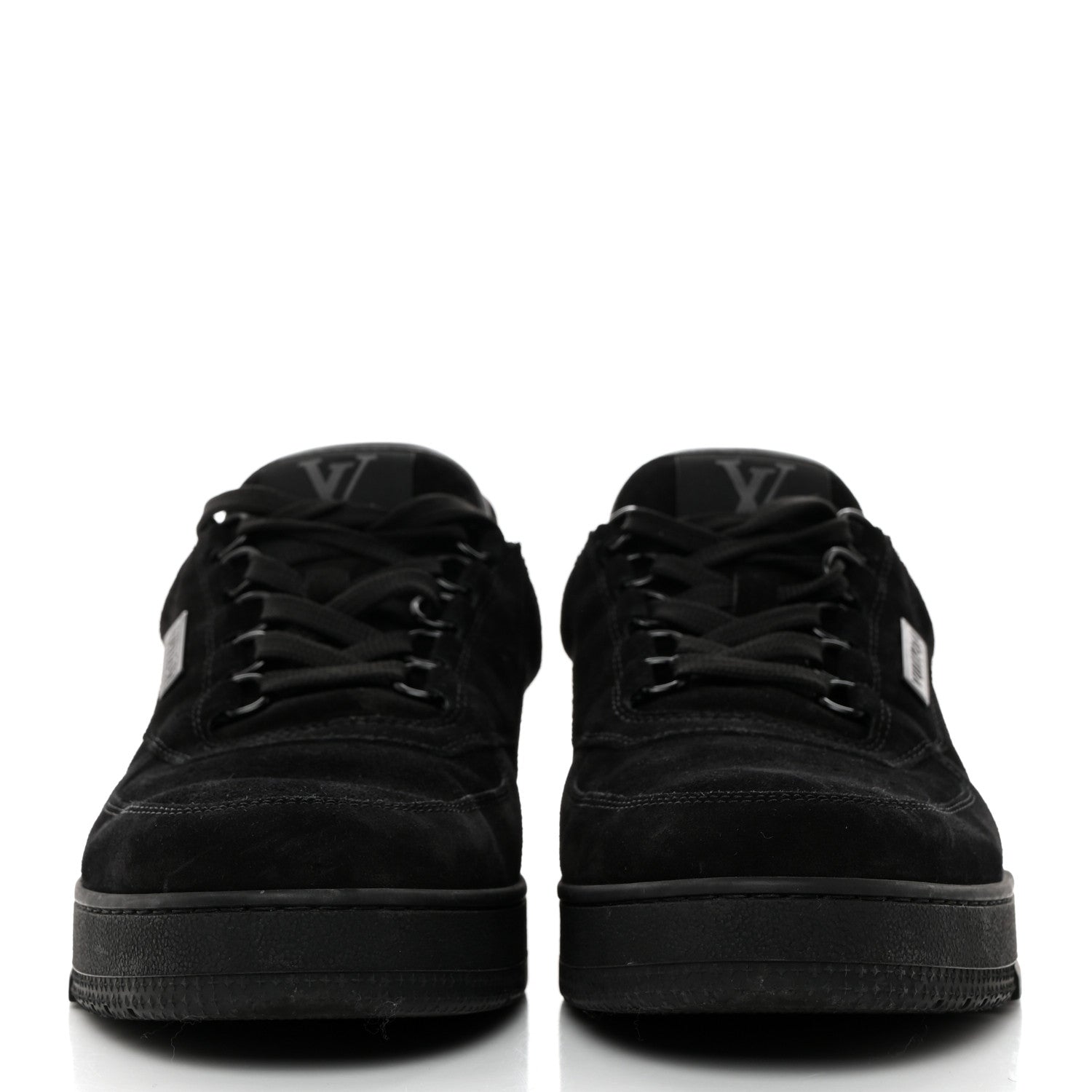 Louis Vuitton Suede Mens LV Trainer Sneakers 8 Black 2 of 9