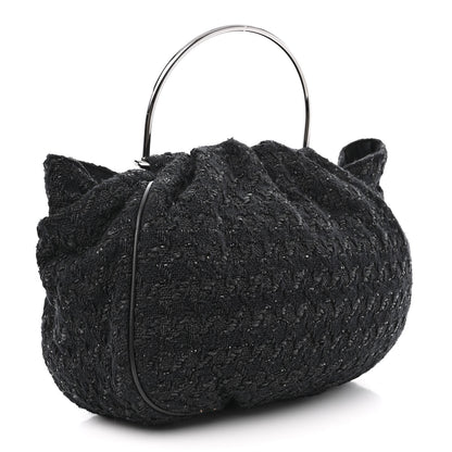 Chanel Tweed Boucle Knitting Bag Black 3 of 10