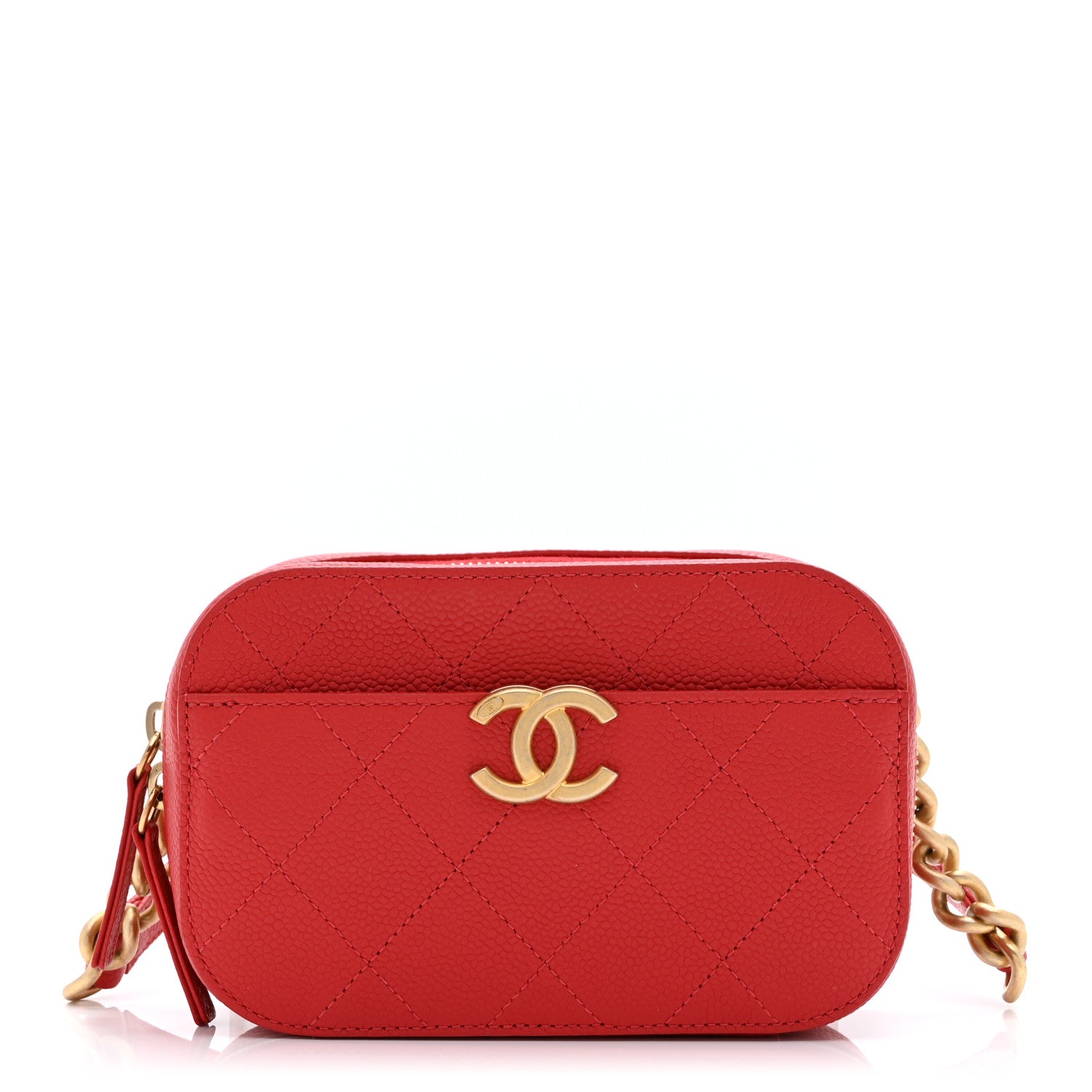 Chanel Caviar Quilted Waist Bag Red 1 of 10