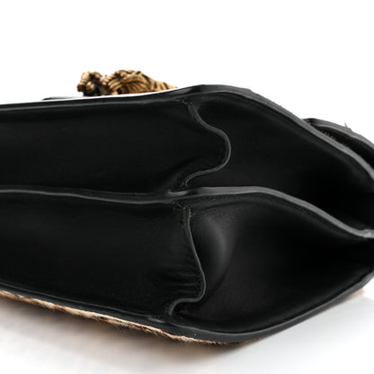 Gucci Calf Hair Calfskin Bamboo Web Leopard Print Medium Dionysus Top Handle Bag Natural Blue Agata Hibiscus Red 10 of 12