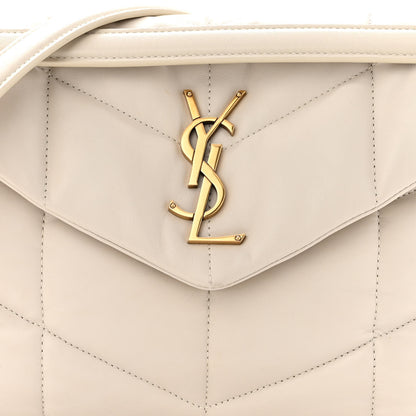 Saint Laurent Lambskin Quilted Small Loulou Puffer Monogram Chain Satchel Crema Soft 8 of 11