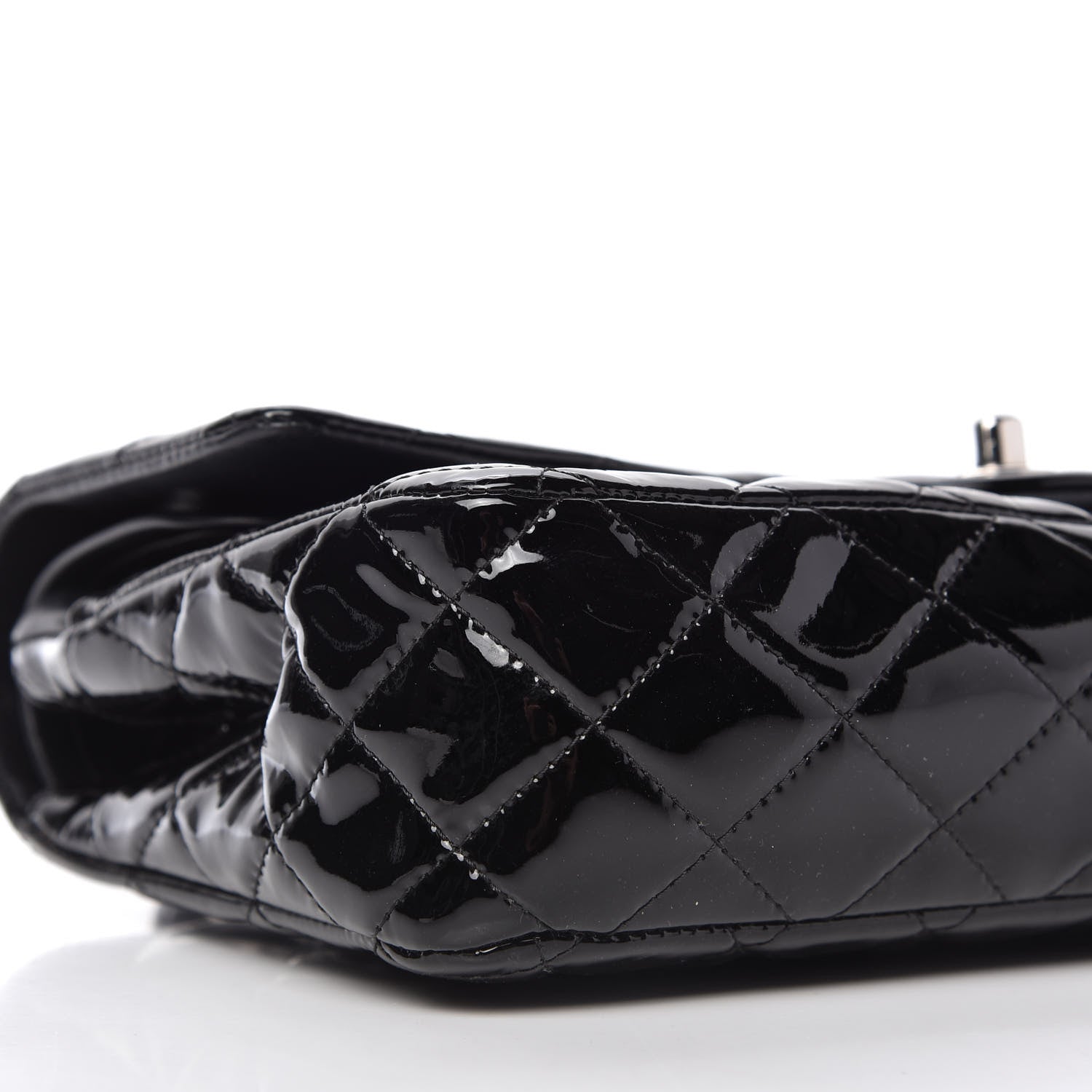 Chanel Patent Quilted Medium Double Flap Black 6 of 11