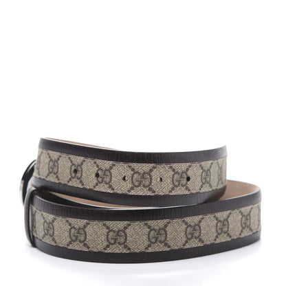 Gucci GG Supreme Monogram Niagara Lux Calfskin Interlocking G 40mm Belt 125 50 Beige Ebony Cocoa 3 of 6