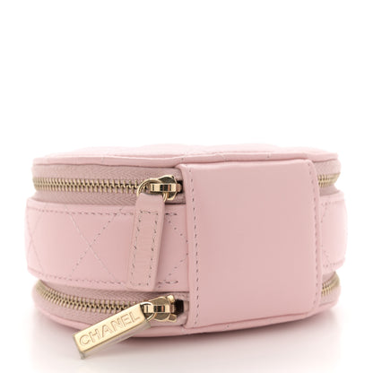 Chanel Lambskin Quilted Round Handle With Care Vanity With Chain Pink 4 of 13