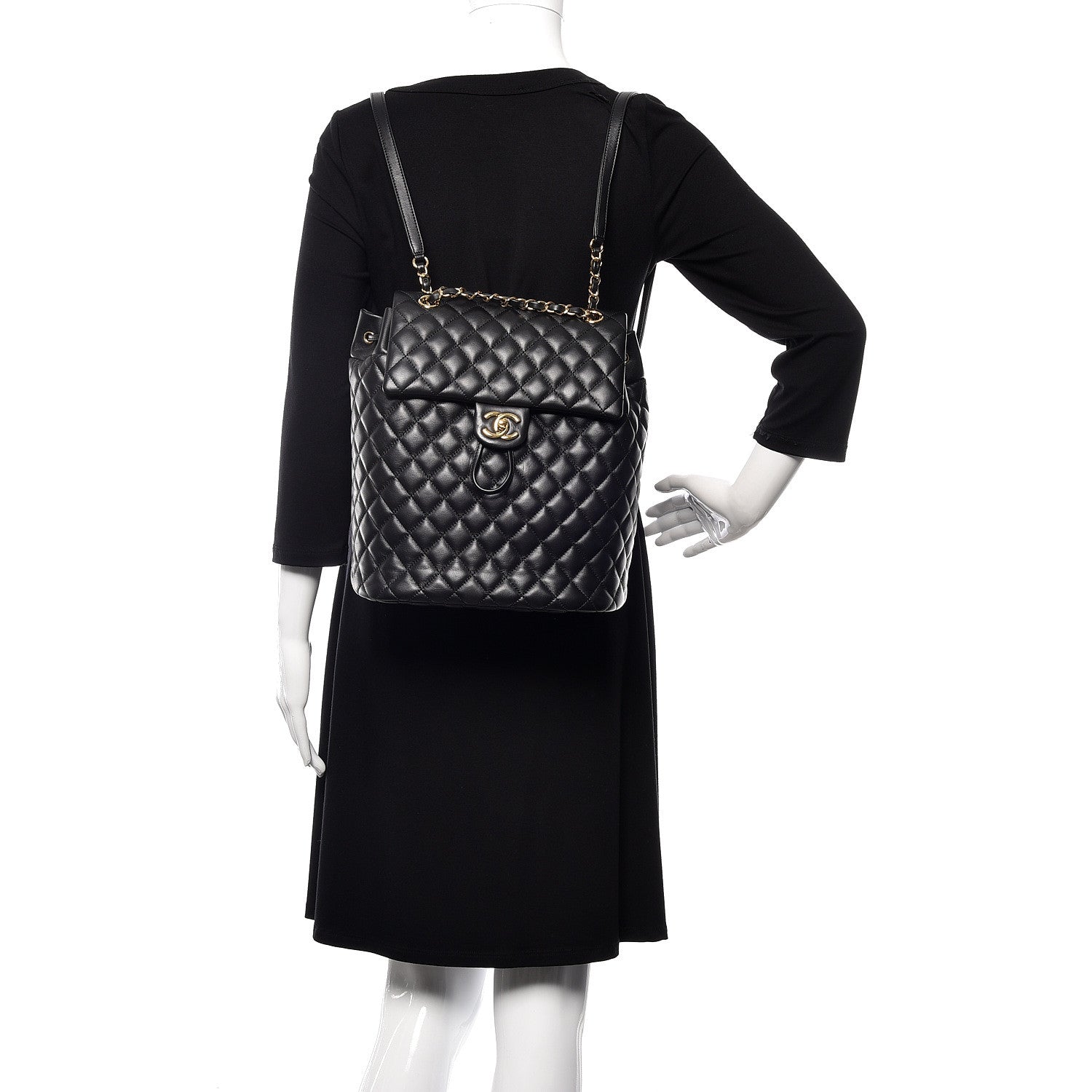 Chanel Lambskin Quilted Large Urban Spirit Backpack Black 2 of 11