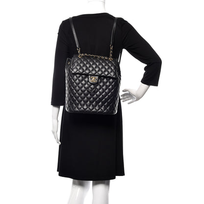 Chanel Lambskin Quilted Large Urban Spirit Backpack Black 2 of 11