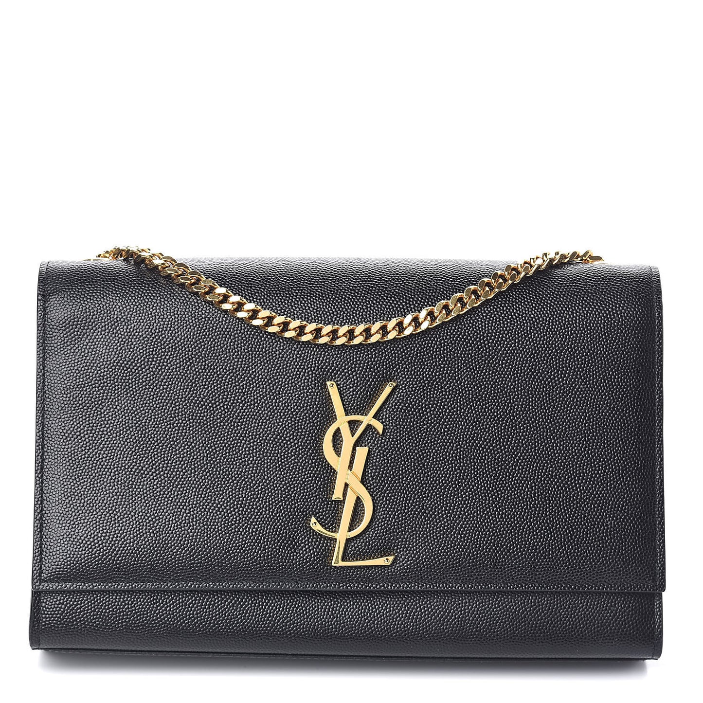 Grain De Poudre Medium Classic Monogram Kate Satchel Black