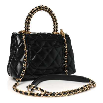 Chanel Calfskin Quilted Extra Mini Coco Handle Flap Black 3 of 11