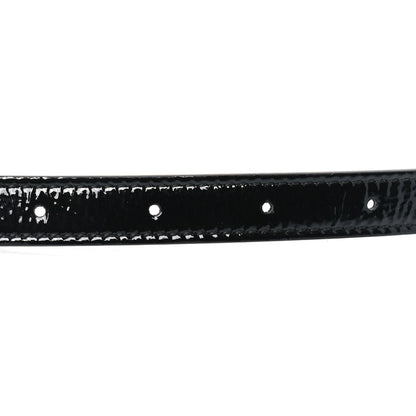 Gucci Patent Crystal Double G Thin Belt 95 38 Black 3 of 5