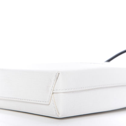 Balenciaga Squared Calfskin Logo Shopping Phone Holder Bag White 7 of 9