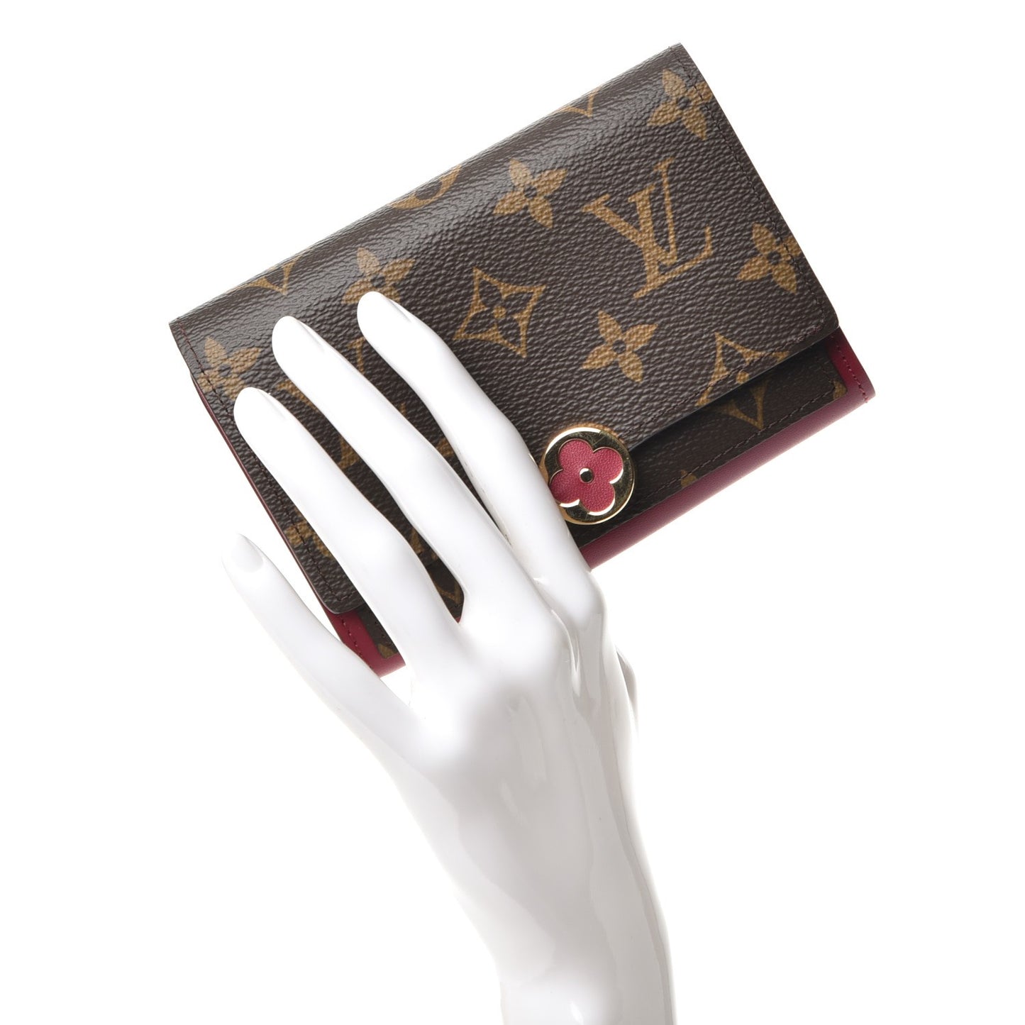 Monogram Flore Compact Wallet Fuchsia