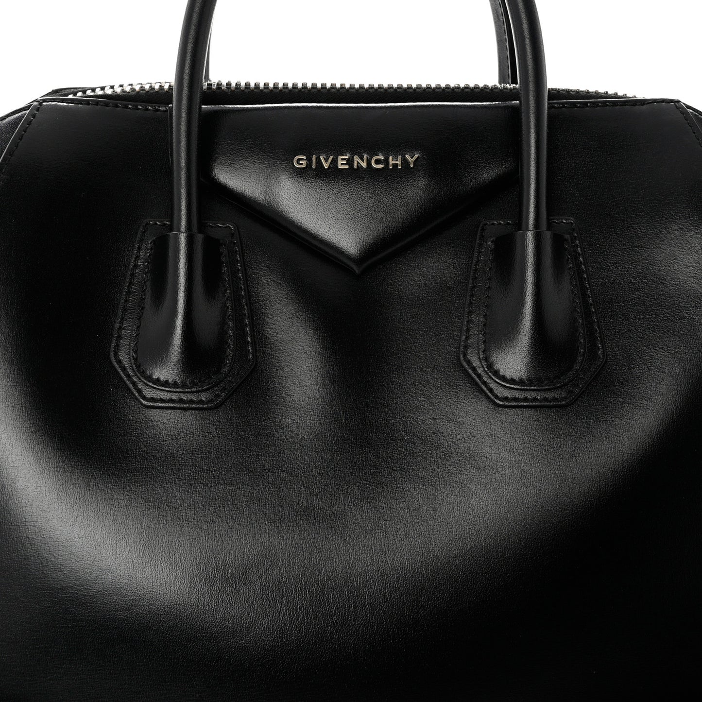 Shiny Lord Calfskin Medium Antigona Black