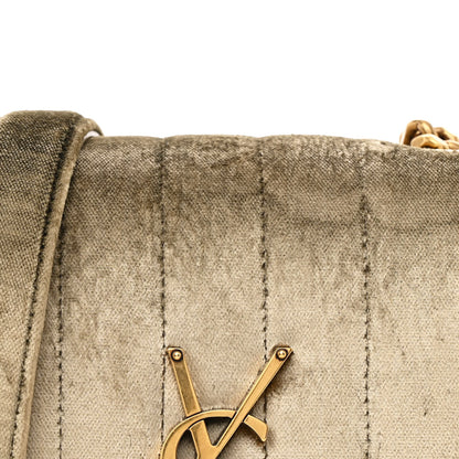 Saint Laurent Velvet Matelasse Small Vicky Chain Bag Dark Vintage Olive 8 of 11
