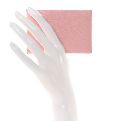 Hermes Chevre Mysore Calvi Card Case Rose Sakura 2 of 9