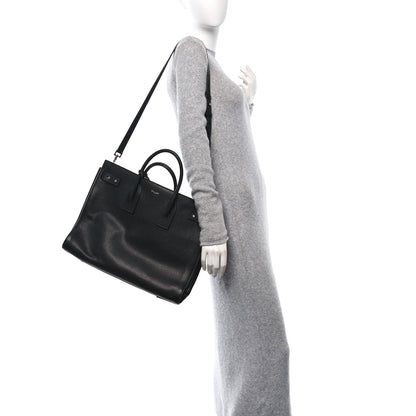 Saint Laurent Grained Calfskin Large Souple Sac De Jour Black 2 of 10