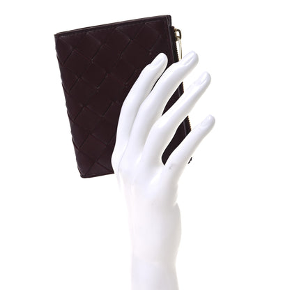 Bottega Veneta Nappa Intrecciato Small Bi-Fold Zip Wallet Barolo 2 of 8