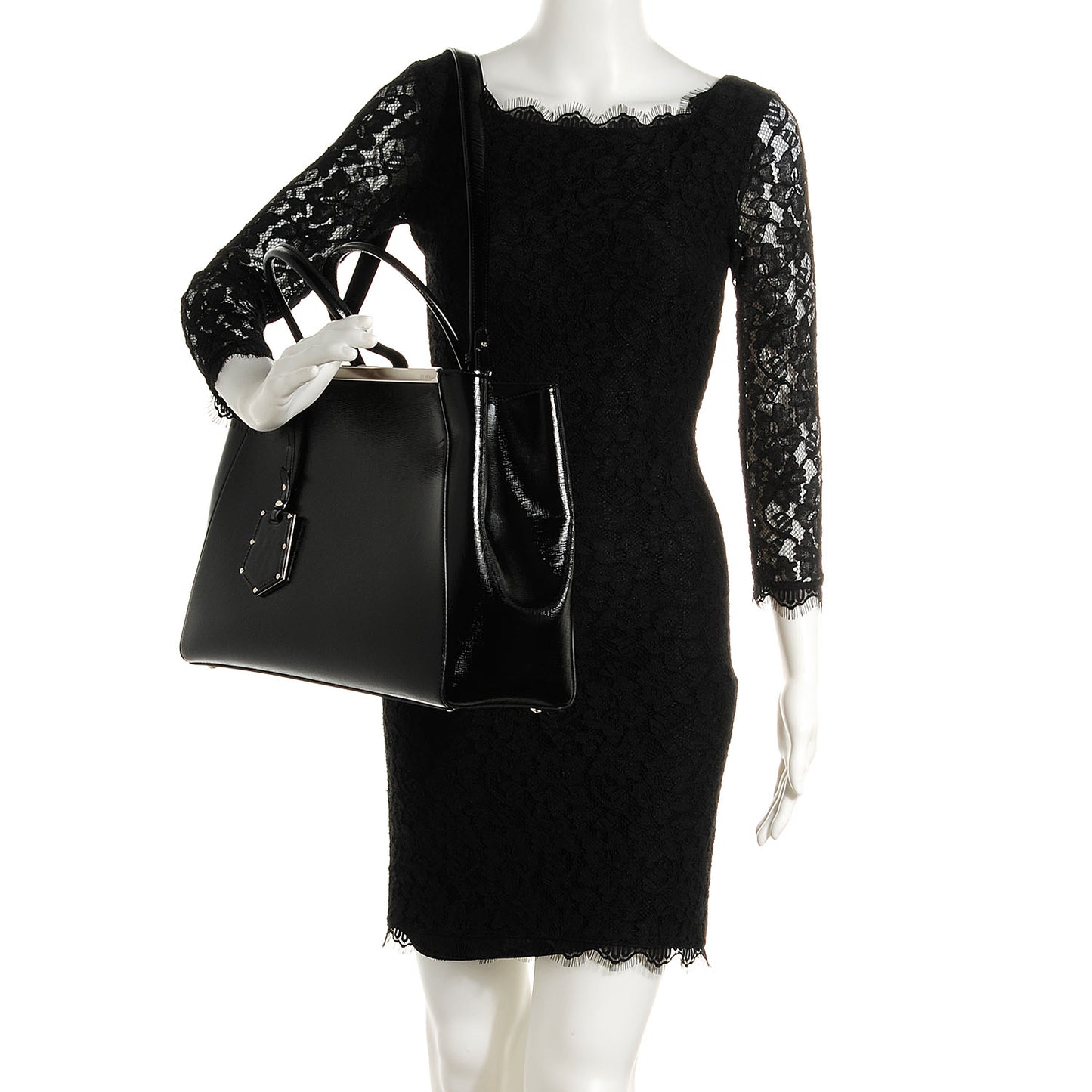 Patent Vitello Elite Regular 2Jours Tote Black