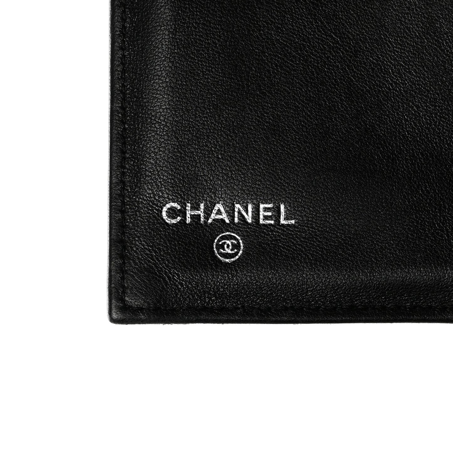 Lambskin Quilted Large Flap Wallet Black