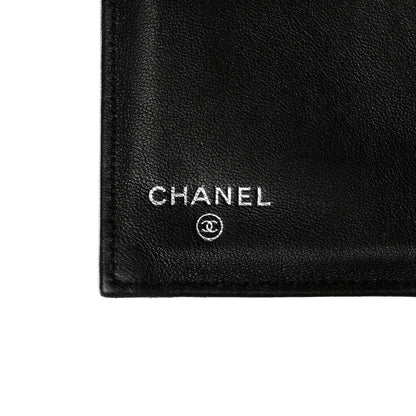 Chanel Lambskin Quilted Large Flap Wallet Black 4 of 10