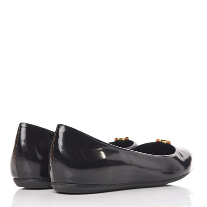 Louis Vuitton Glazed Calfskin Heartbreaker Ballerina Flats 37.5 Black 4 of 9