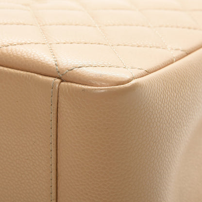 Chanel Caviar Quilted Grand Shopping Tote GST Beige Clair 9 of 10