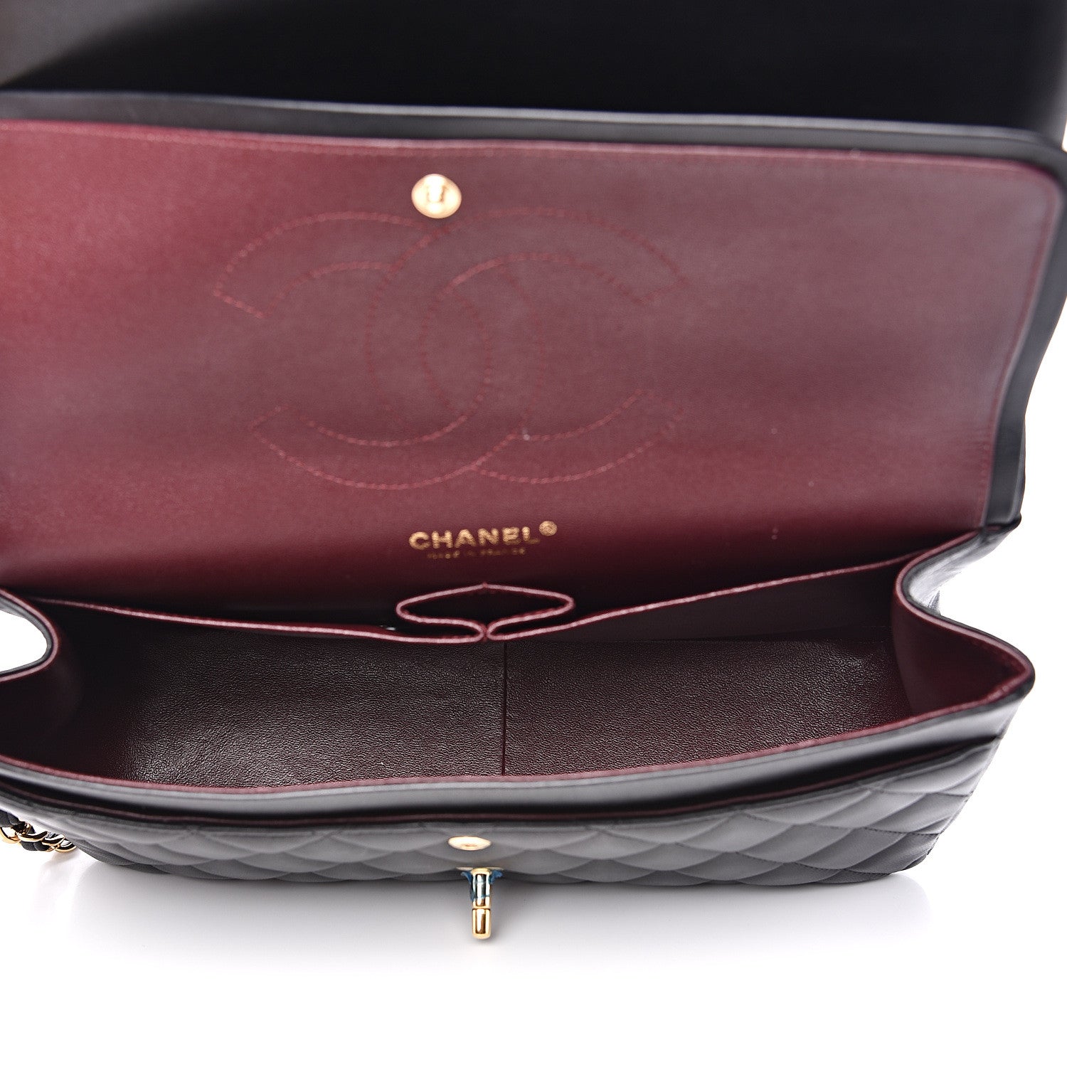 Chanel Lambskin Quilted Jumbo Double Flap Black 4 of 17