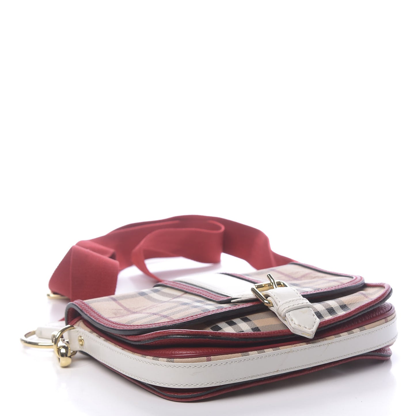 Haymarket Check Messenger Military Red White