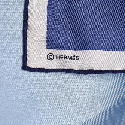 Hermes Silk Quadri Scarf 90 Mauve Ciel Parme 4 of 4