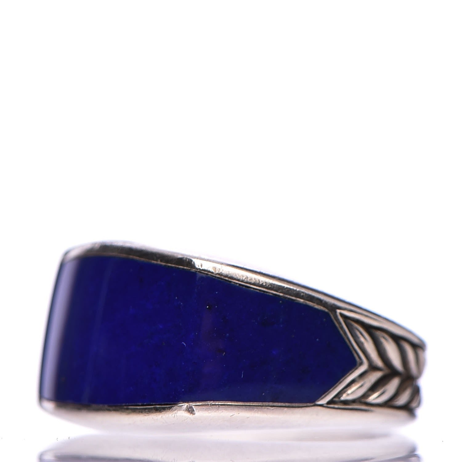 David Yurman Mens Sterling Silver Lapis Lazuli Ring 59.5 9 3 of 5