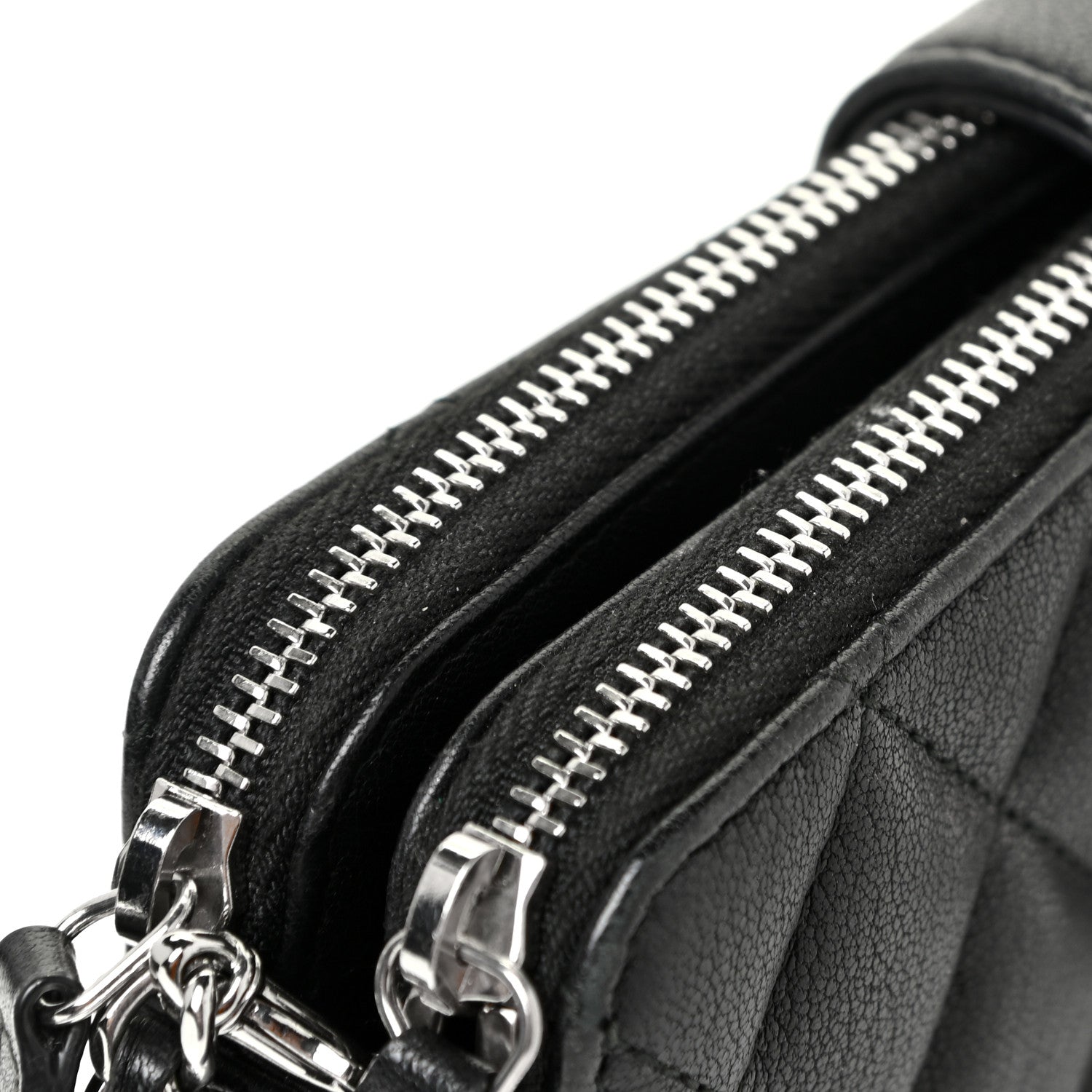 Chanel Lambskin Quilted CC Box Clutch With Chain Black 13 of 16