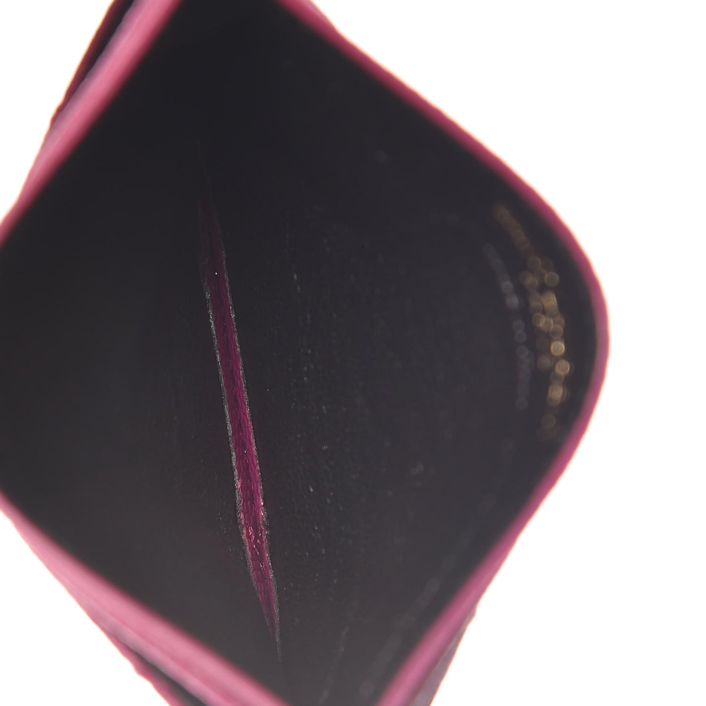 Grain De Poudre Matelasse Chevron Monogram Credit Card Case Dark Grape