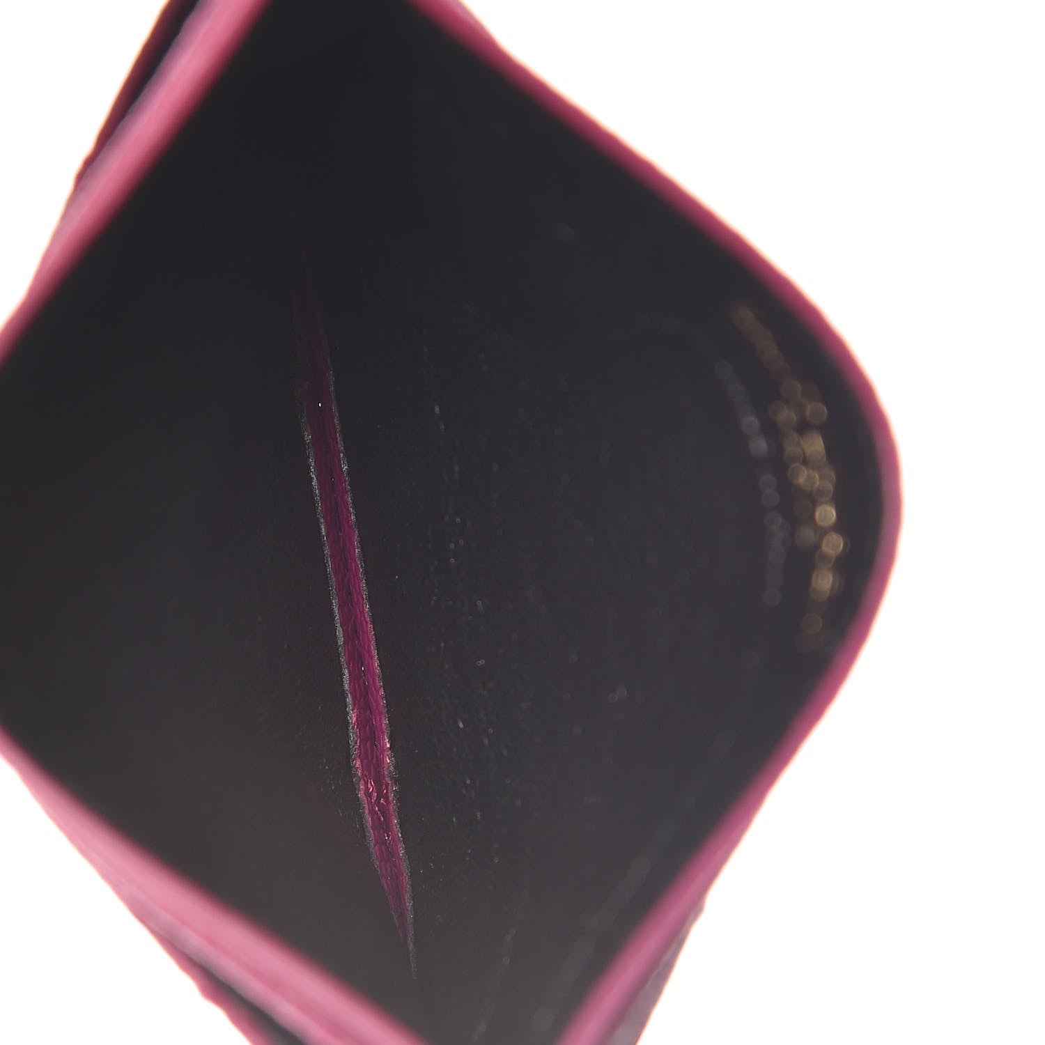Saint Laurent Grain De Poudre Matelasse Chevron Monogram Credit Card Case Dark Grape 5 of 8