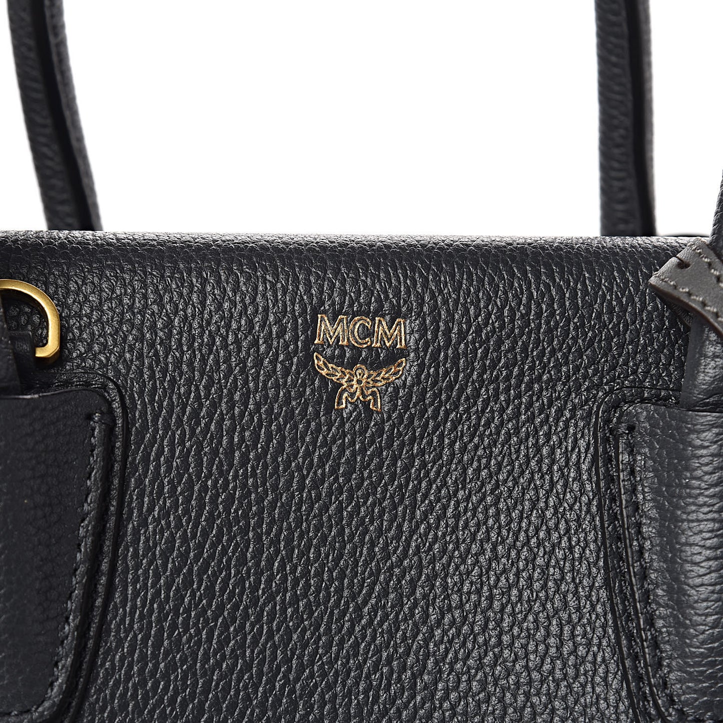 Grained Calfskin Medium Milla Tote Phantom Grey