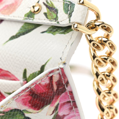 Dolce & Gabbana Dauphine Floral Print Shoulder Bag White Pink 11 of 12