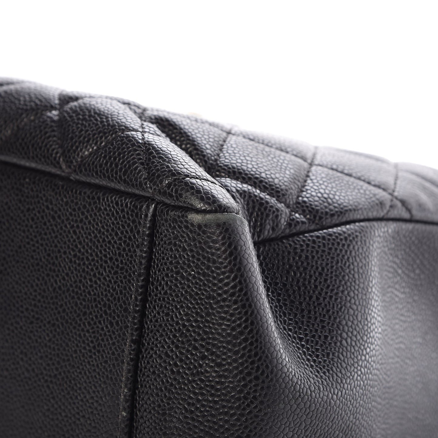Caviar Quilted Grand Shopping Tote GST Black