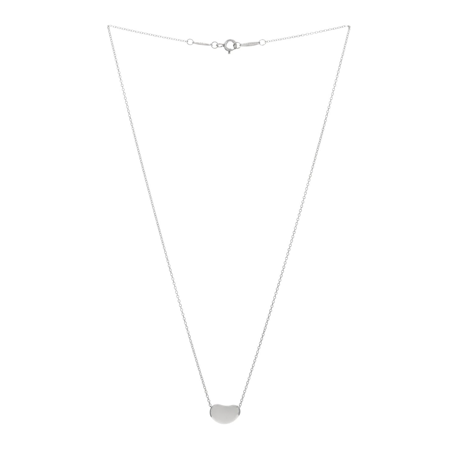 Sterling Silver 12mm Elsa Peretti Bean Pendant Necklace