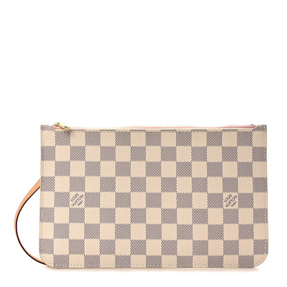 Louis Vuitton Damier Azur Neverfull MM GM Pochette Rose Ballerine 1 of 9
