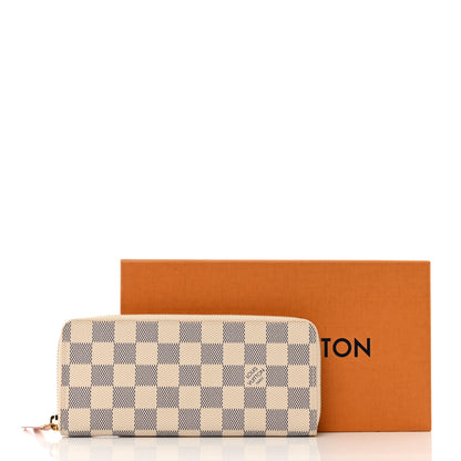 Louis Vuitton Damier Azur Clemence Wallet Rose Ballerine 7 of 7