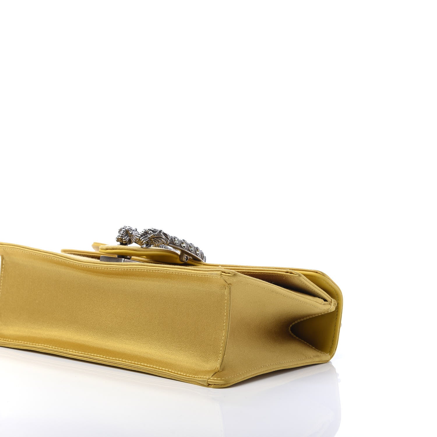 Gucci Satin Silk Crystal Small Dionysus Shoulder Bag Gold Black Diamond 7 of 12