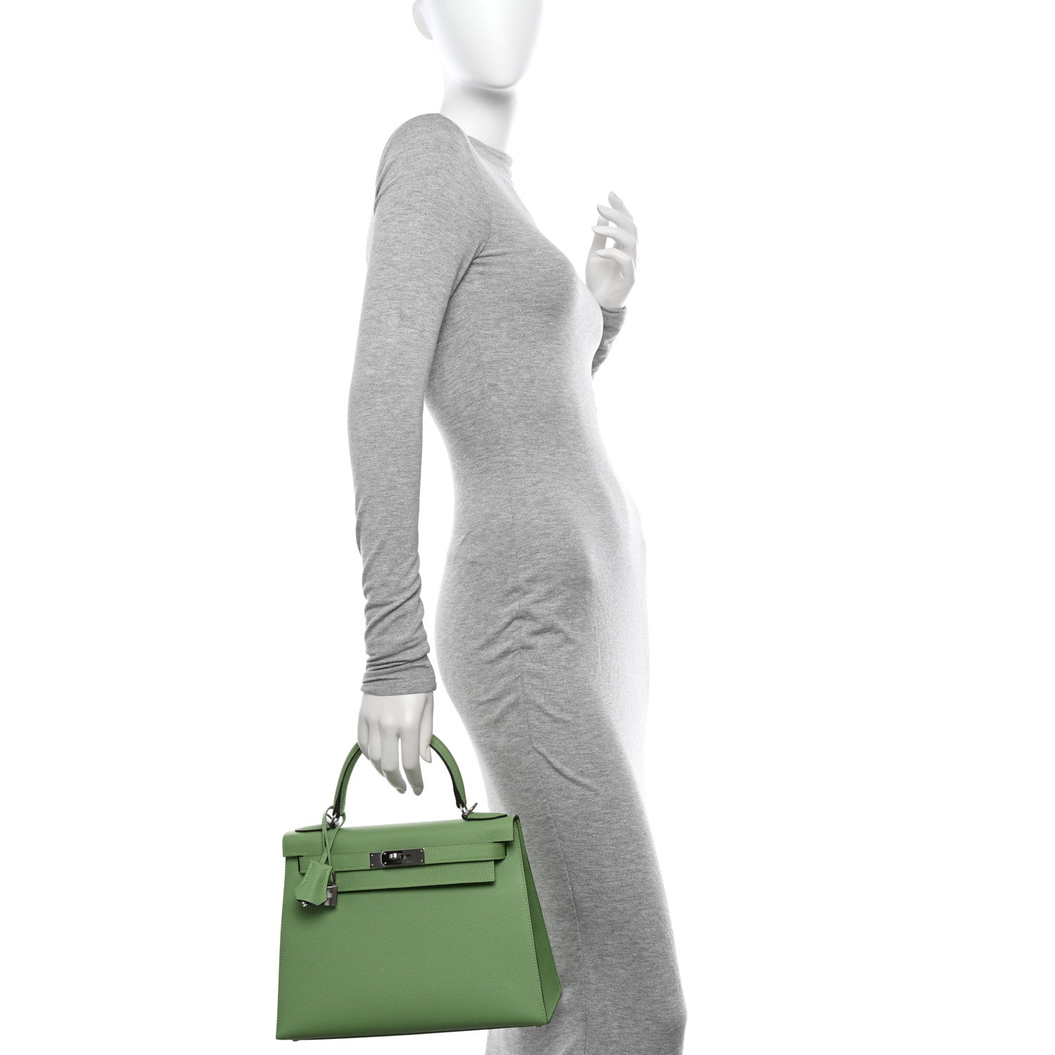 Hermes Epsom Kelly Sellier 28 Vert Criquet 2 of 11