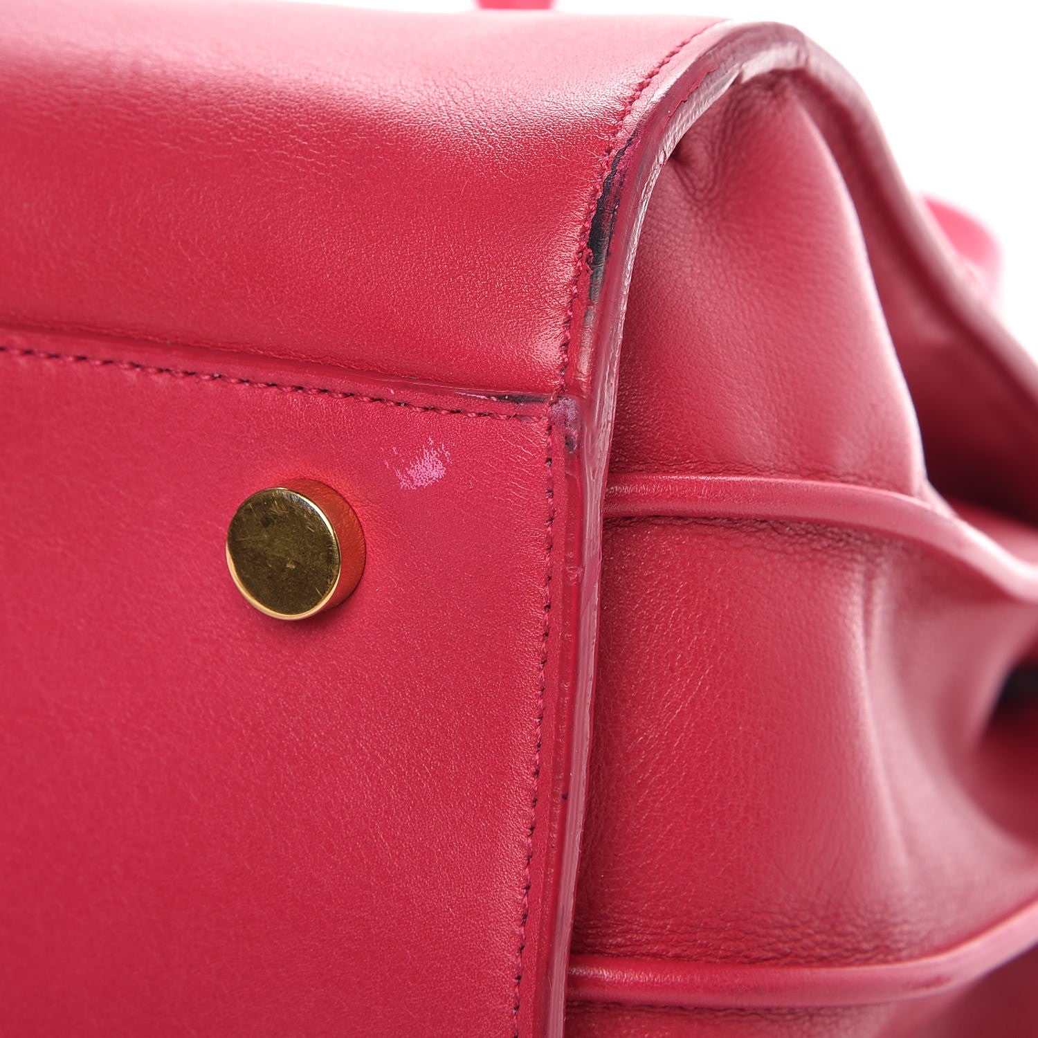 Saint Laurent Calfskin Small Sac De Jour Lipstick Fuchsia 13 of 16