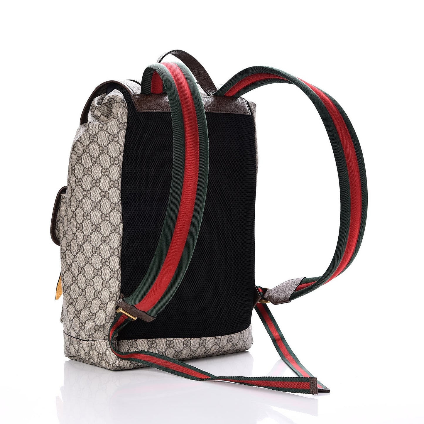 Soft GG Supreme Monogram Neo Vintage Double Buckle Backpack Beige New Acero Crop