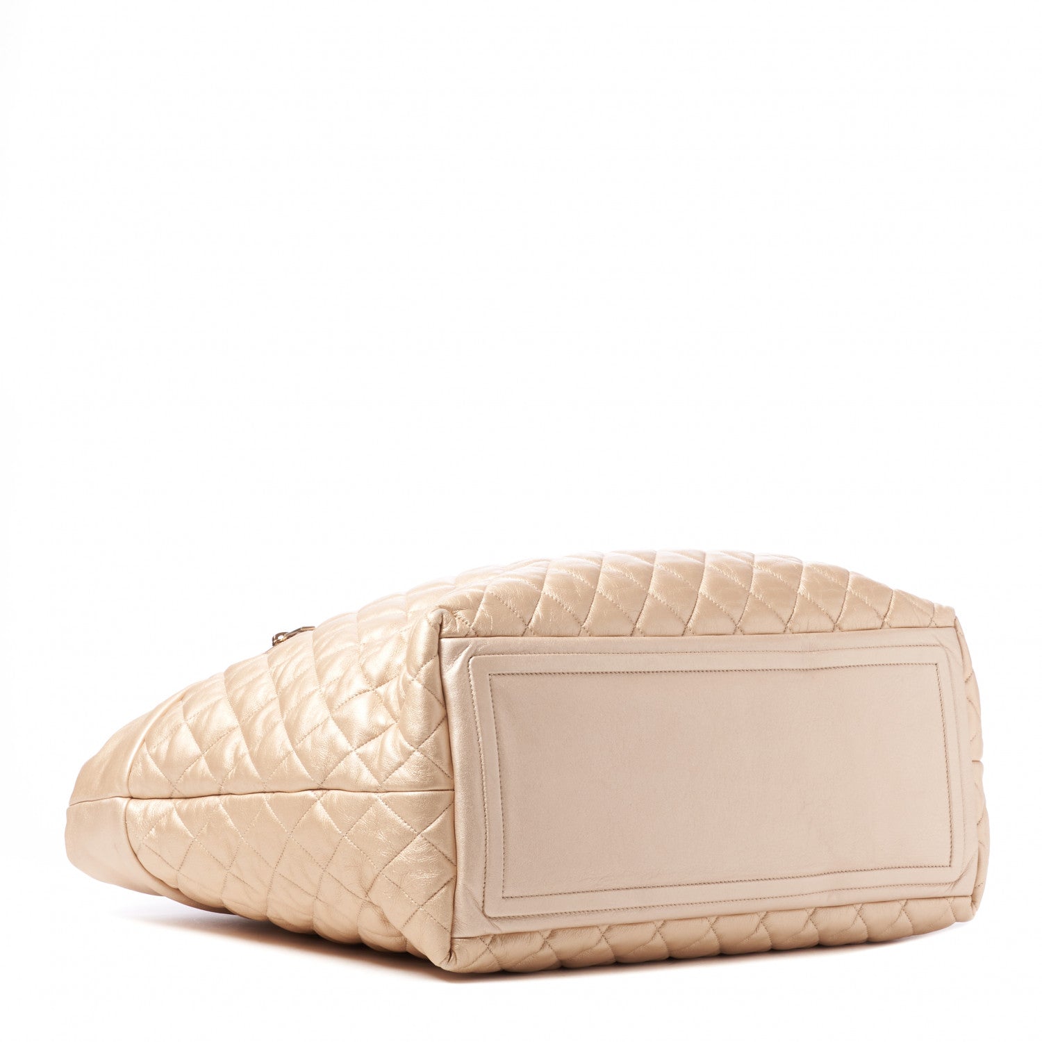 Chanel Metallic Lambskin Quilted Large Coco Cocoon Tote Light Gold 3 of 9