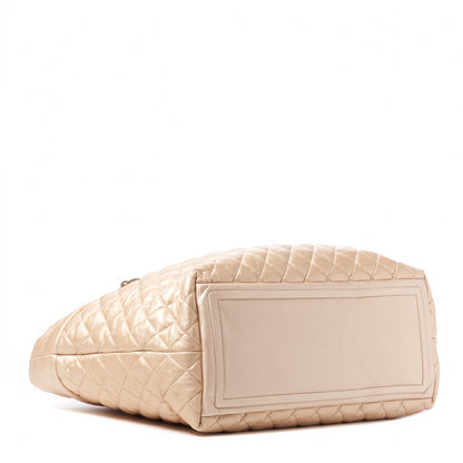Chanel Metallic Lambskin Quilted Large Coco Cocoon Tote Light Gold 3 of 9