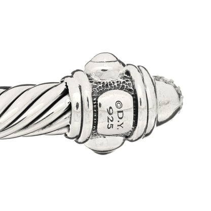 David Yurman Sterling Silver Diamond 5mm Cable Renaissance Bracelet 3 of 3