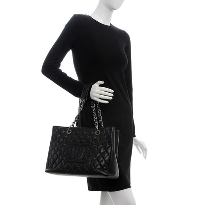 Chanel Caviar Quilted Grand Shopping Tote GST Black 2 of 14